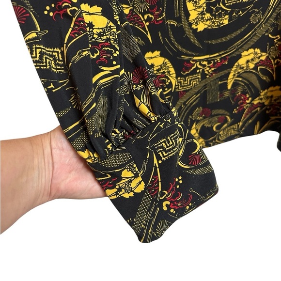 Chico's Long Sleeve Top Womens Oriental Geometric All Over Print Maximalist 3 XL - Picture 3 of 7